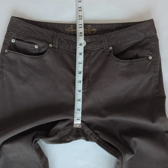 American Rag Cie Skinny Ankle Pants Junior 13R Black Olive Pockets - Picture 13 of 15